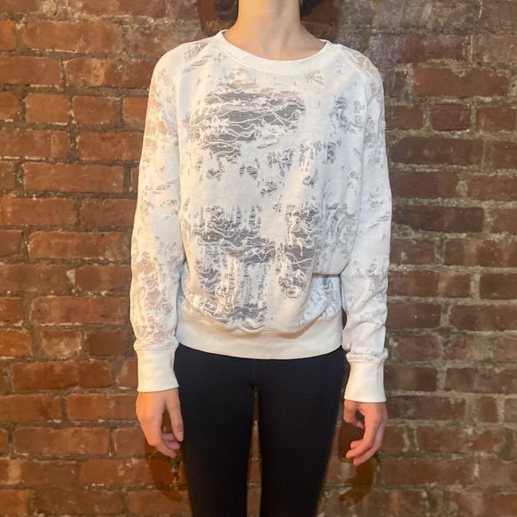 IRO Jeans Sweaters - Womens white distressed sweatshirt small IRO Jeans